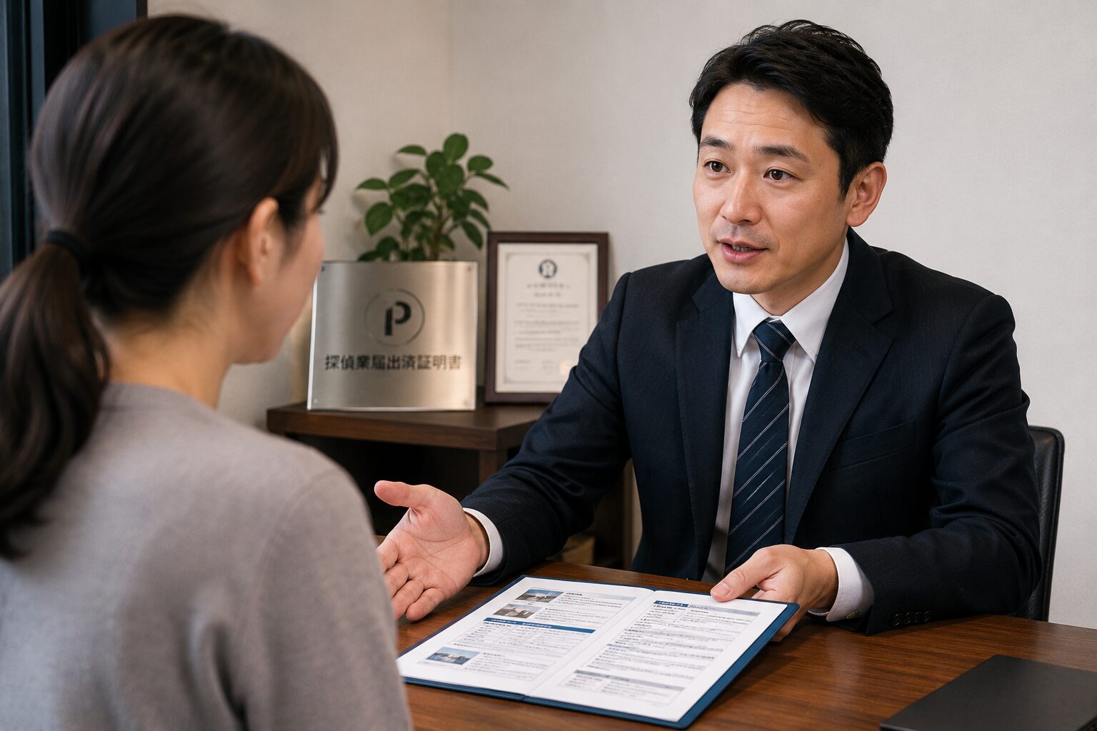 探偵社選びのポイントを確認するイメージ
