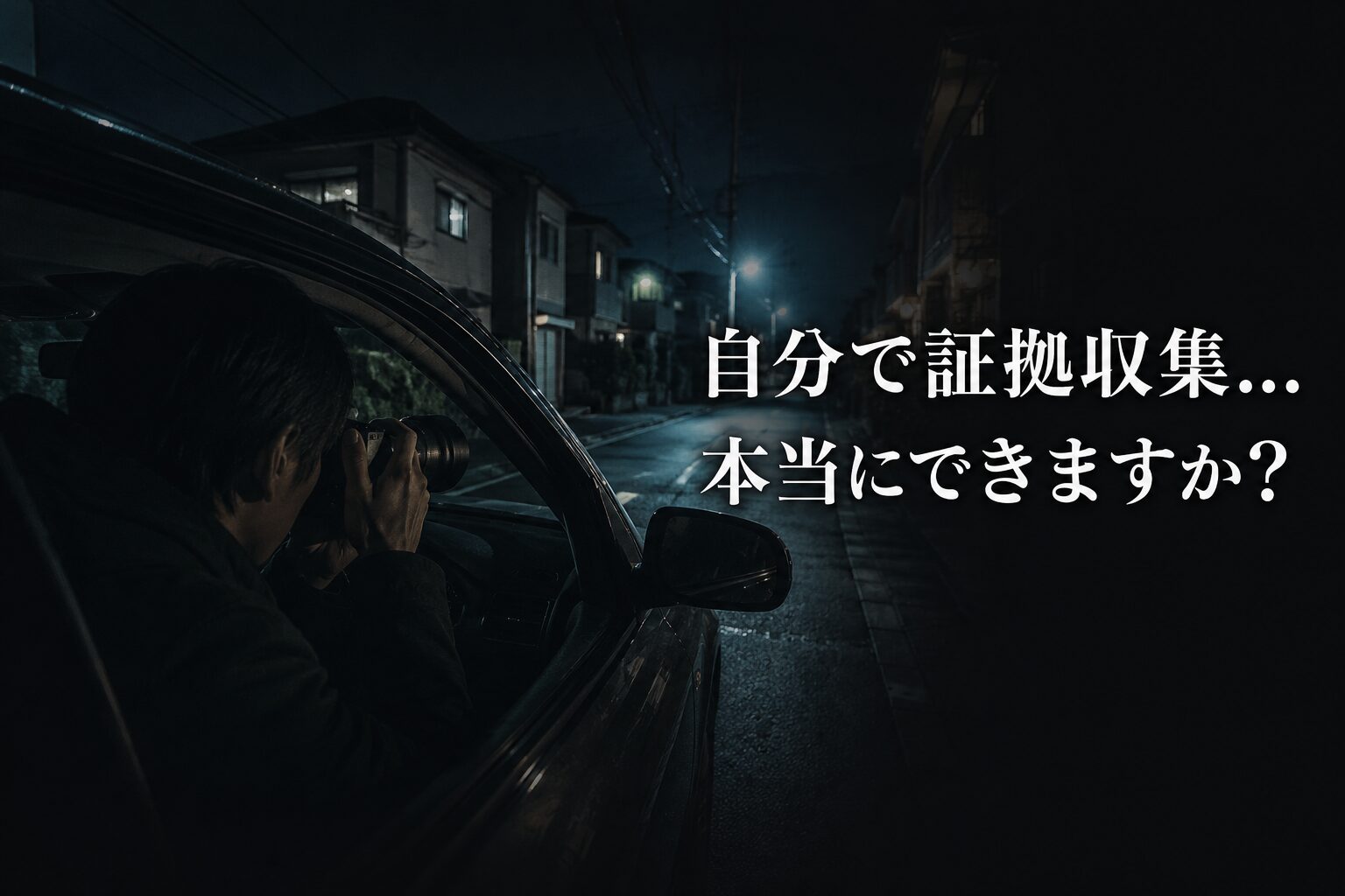 自分で浮気の証拠収集を試みて行き詰まる人のイメージ