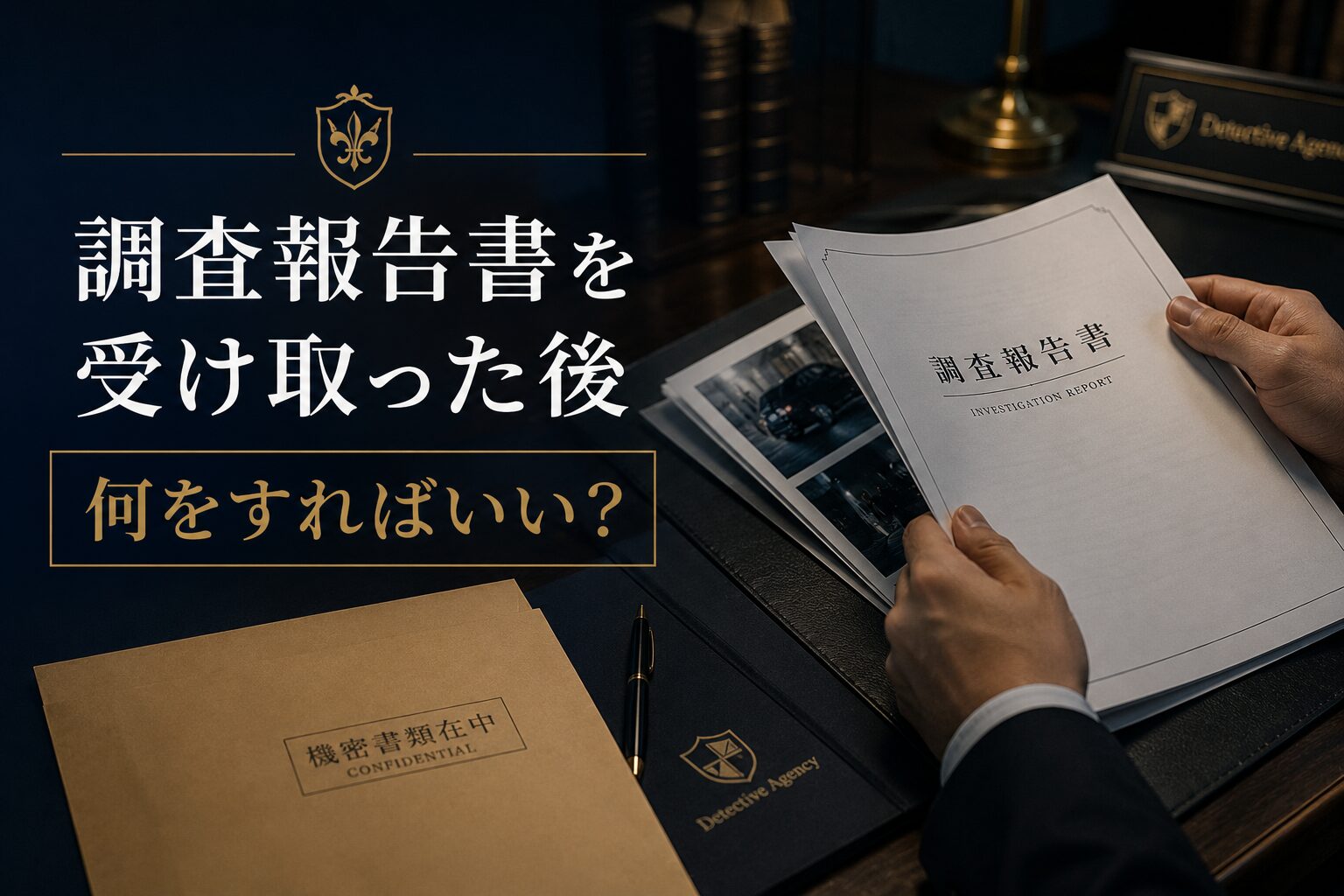 調査報告書を手に相談する様子のイメージ画像