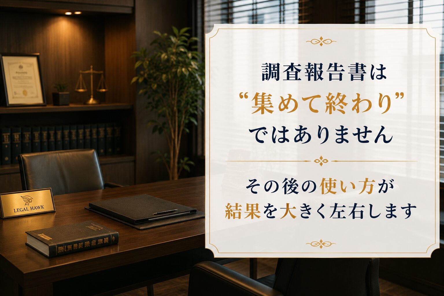 調査報告書を使うタイミングのフロー図