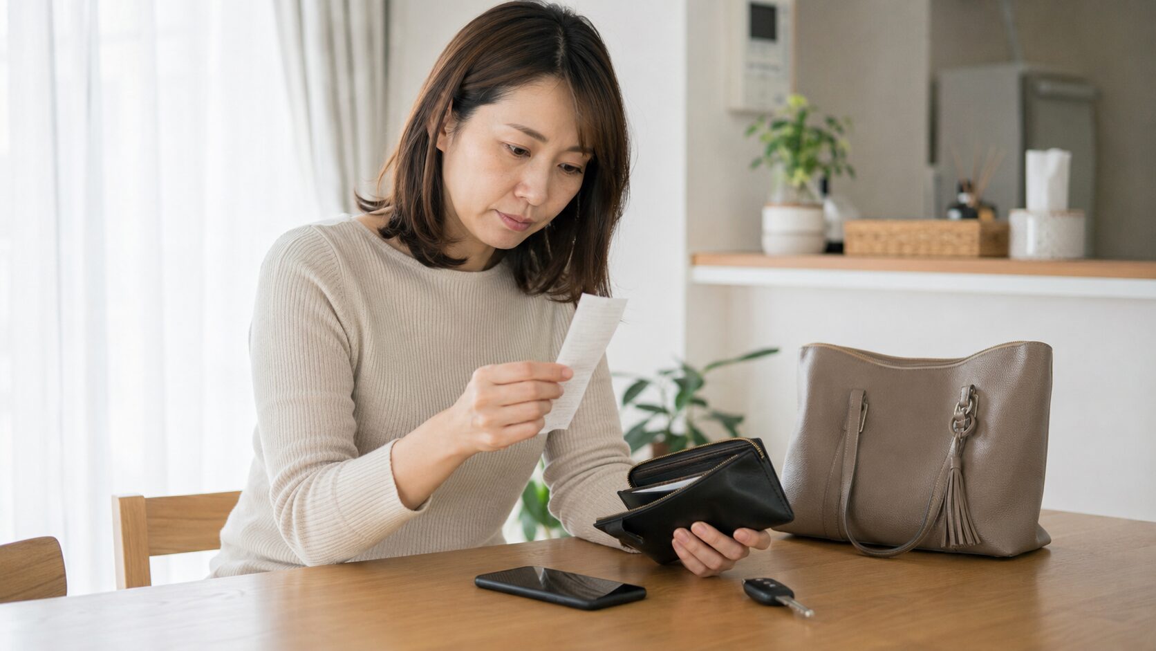 配偶者の浮気を疑う女性のイメージ