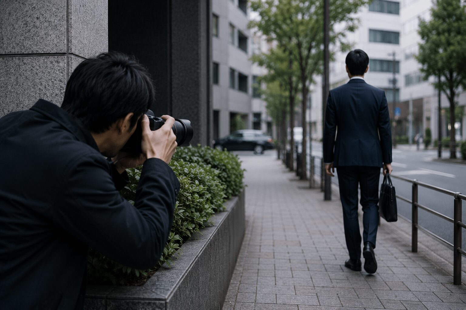 警戒心が強い相手の尾行・張り込み調査のイメージ