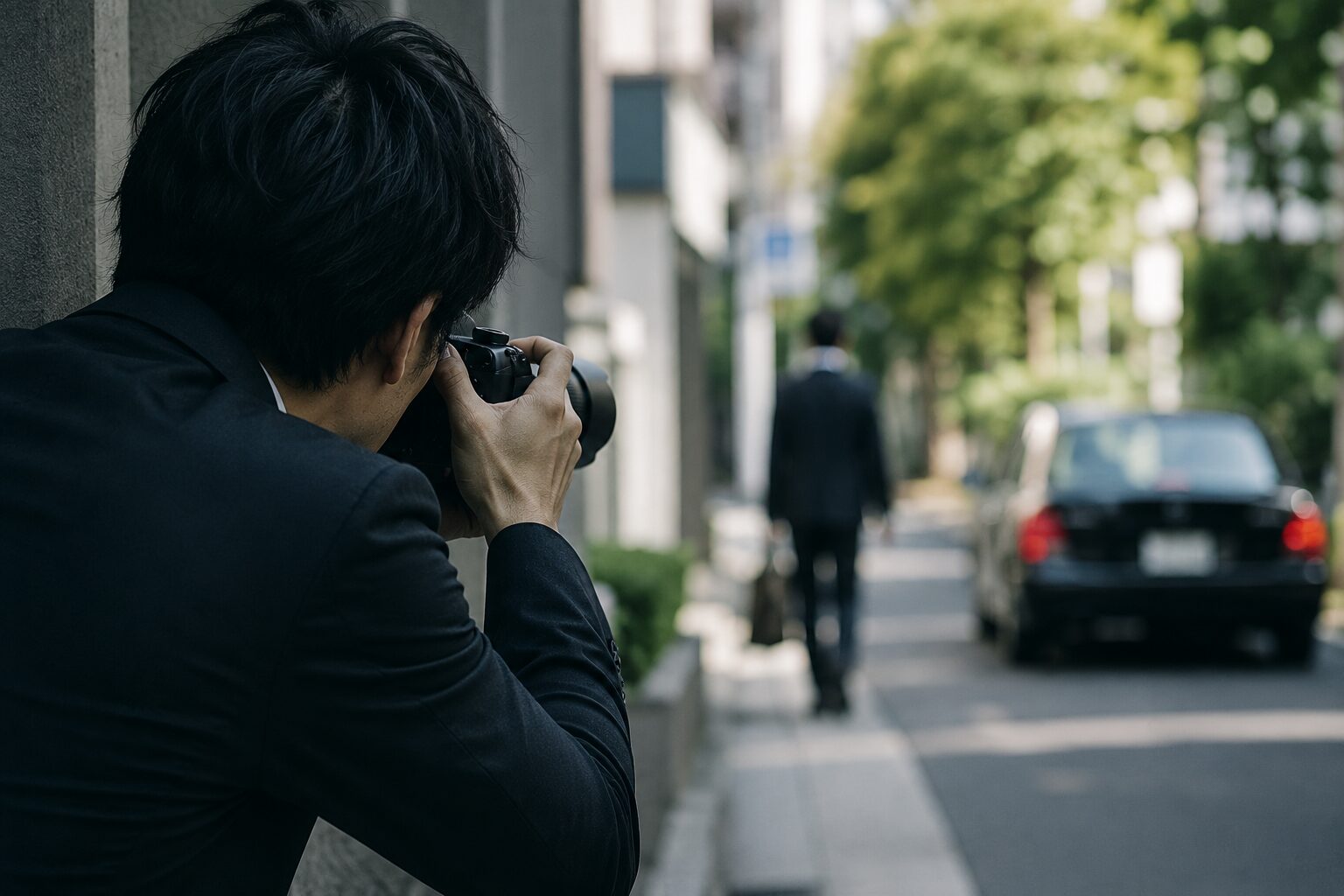 張り込み・尾行を行う調査員のイメージ写真