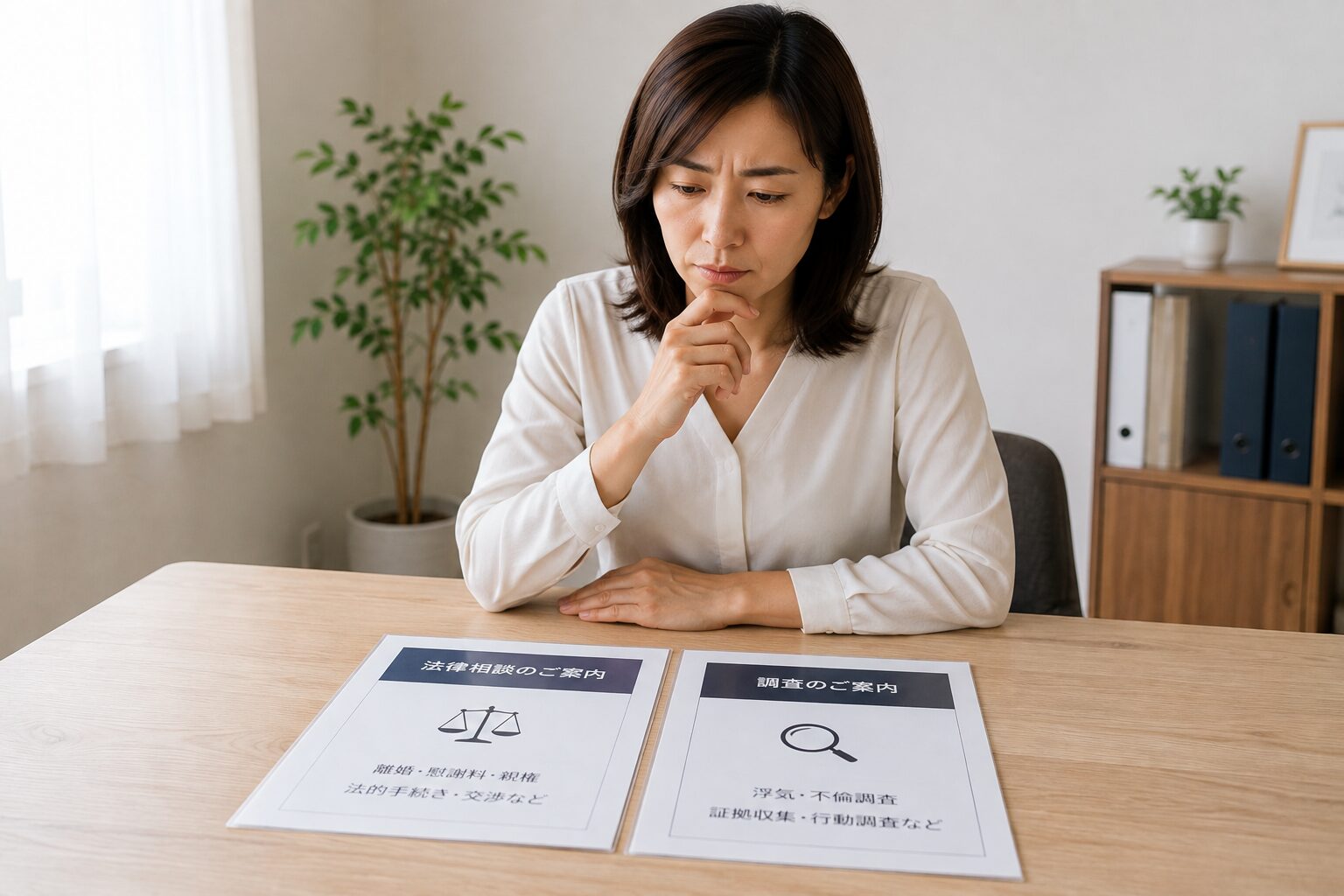 浮気の証拠集めと探偵・弁護士への相談イメージ