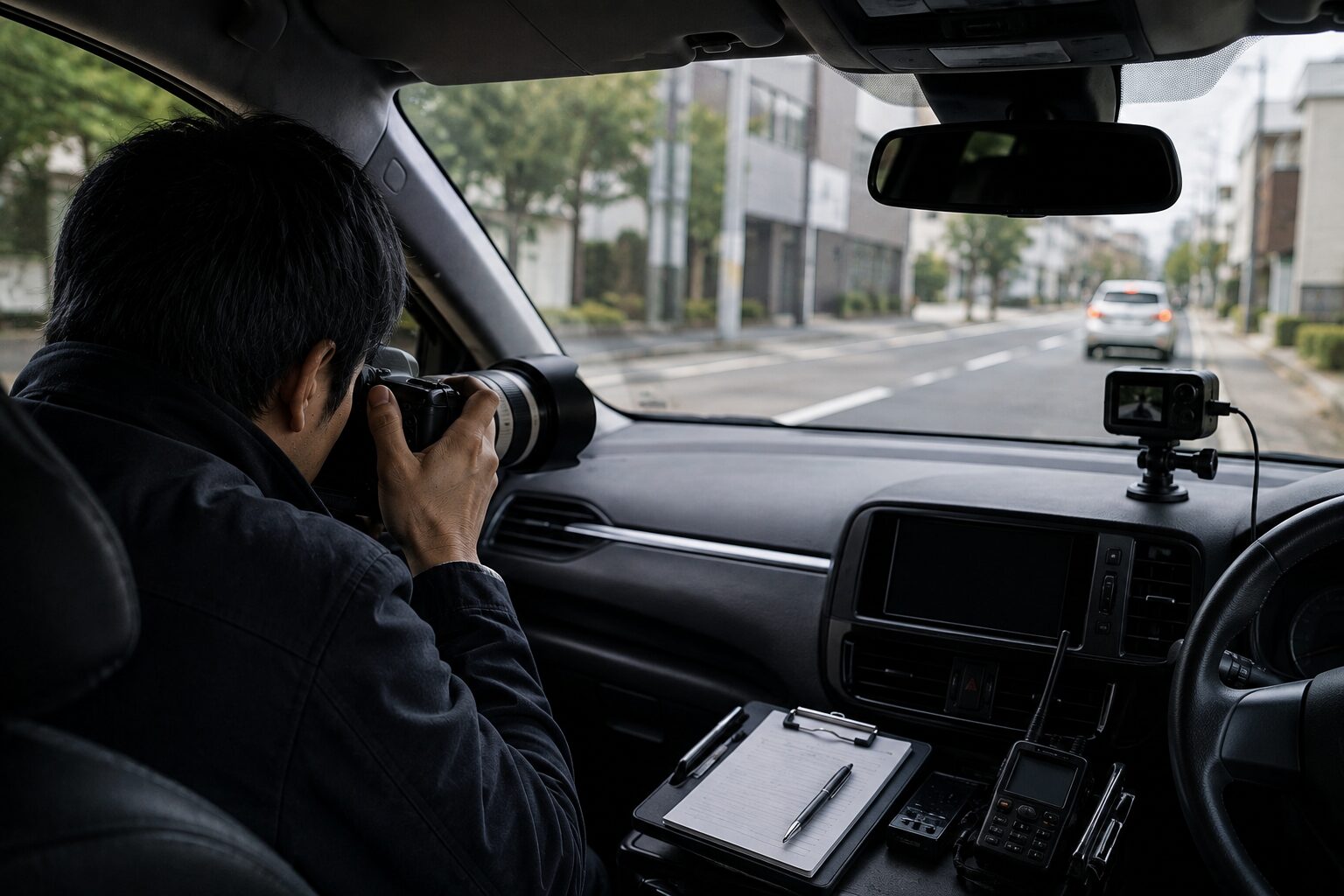 張り込みが調査全体に占める割合を示すイメージ画像