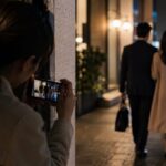 浮気の証拠写真を自分で撮影する女性