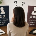 浮気や不倫の相談先として探偵と弁護士を比較するイメージ