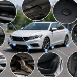 車にGPS・スマートタグを仕掛けられる可能性がある場所を示したイメージ