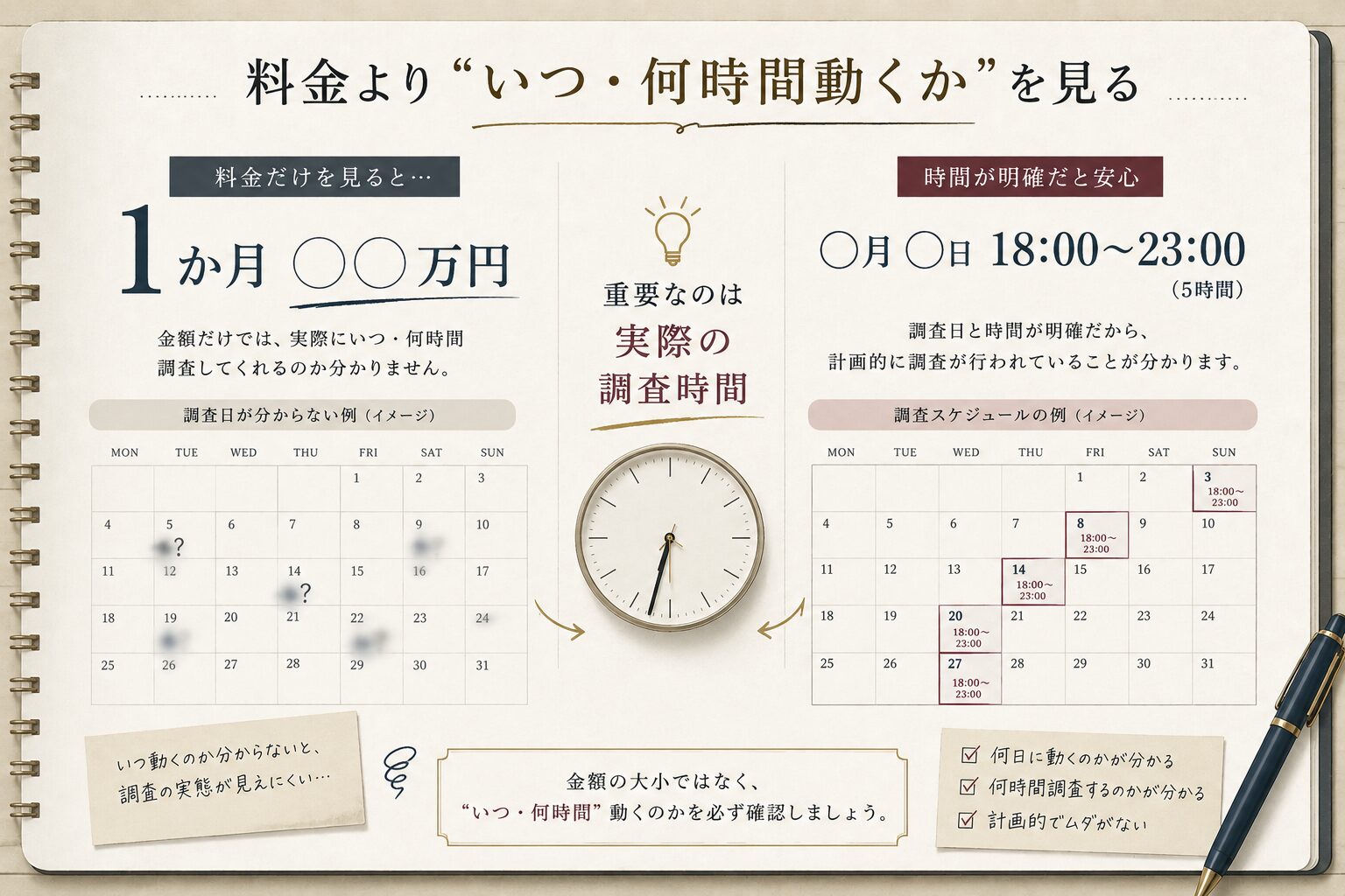 料金体系の確認イメージ