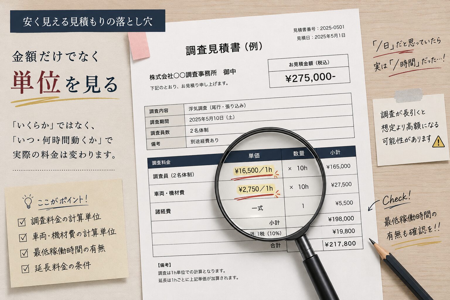 車両費・機材費の確認イメージ