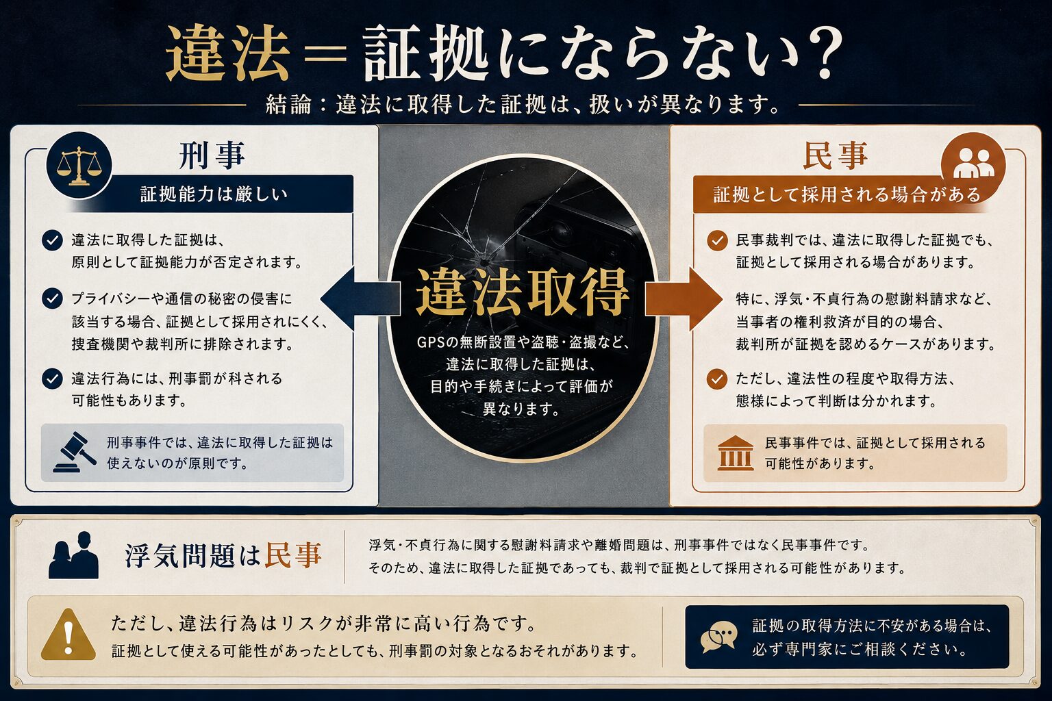 GPS・ボイスレコーダー使用時に残るリスク