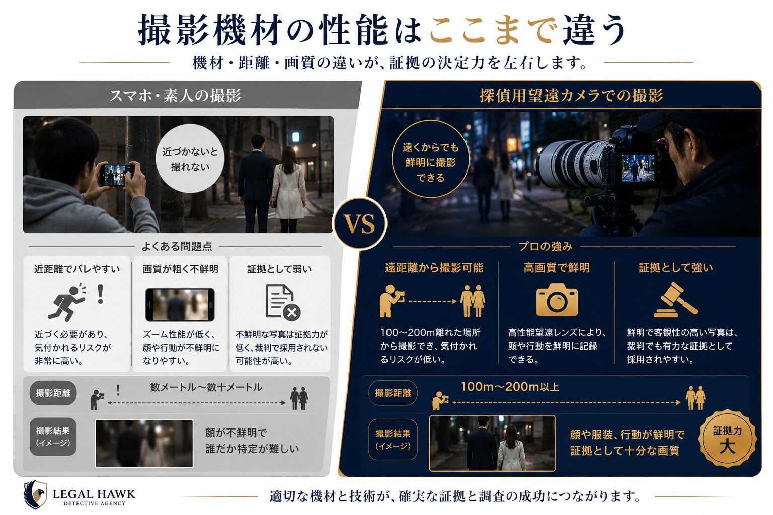 撮影機材の性能はここまで違う