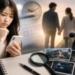 「マッチングアプリで交際相手が既婚者だった場合の証拠保存と探偵調査のイメージ」