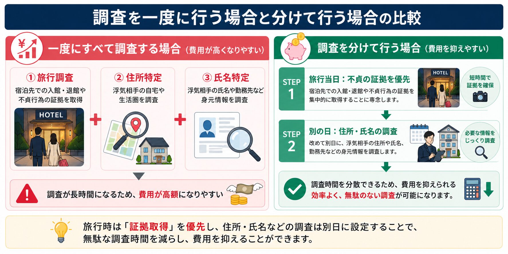 宿泊施設での張り込みイメージ
